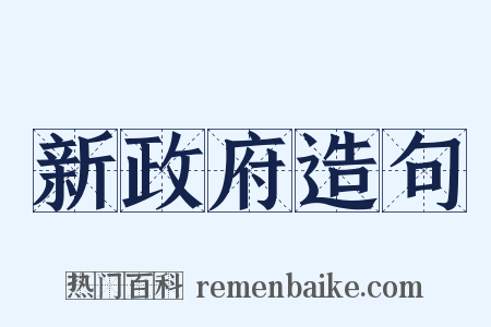 新政府造句是什么意思的图片